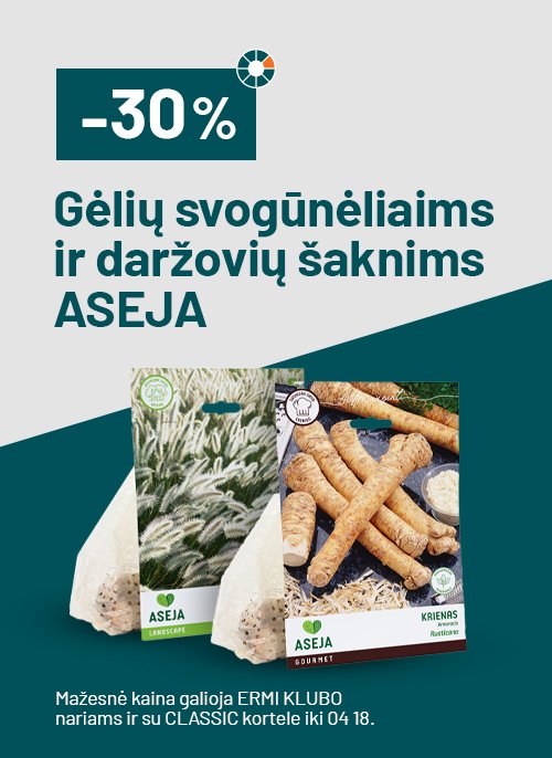-30% Gėlių svogūnėliaims ir daržovių šaknims ASEJA