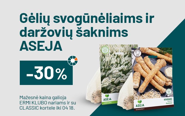-30% Gėlių svogūnėliaims ir daržovių šaknims ASEJA