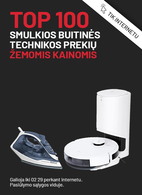 TOP 100 smulkios buitinės technikos prekių ŽEMOMIS KAINOMIS