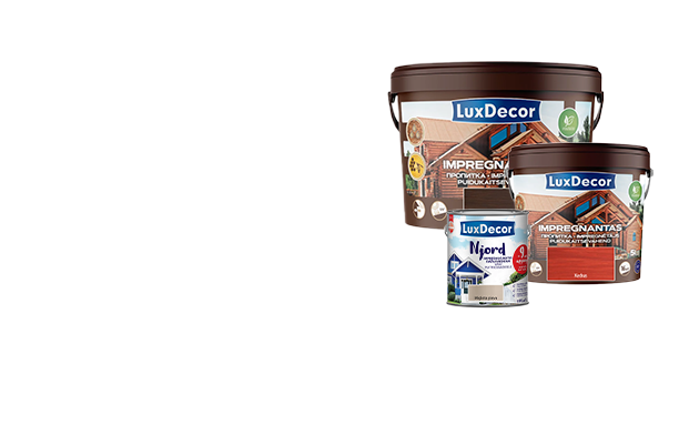 LUXDECOR lauko dažams ir medienos impregnantams